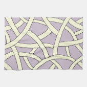 Linge De Cuisine Conception rayée Crème violette (Horizontal)