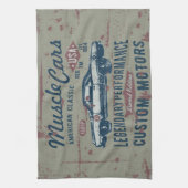 Linge De Cuisine Conception rétro de voiture classique (Vertical)