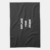 Linge De Cuisine Conception simple noire personnalisée Ajouter une (Vertical)