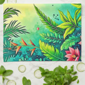 Linge De Cuisine Conception Tropical Jungle Lush Paradise (Plié)
