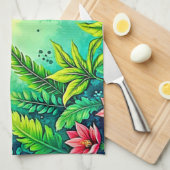 Linge De Cuisine Conception Tropical Jungle Lush Paradise (Quart Plié)