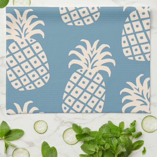 Linge De Cuisine Conception tropicale de torsion d'ananas (Plié)