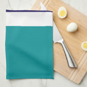 Linge De Cuisine Conception turquoise de blocs de couleur bleu blan (Quart Plié)