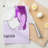 Linge De Cuisine Conception Unicorn personnalisée (Quart Plié)