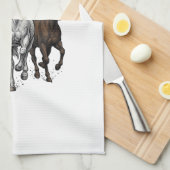 Linge De Cuisine Conception vectorielle de chevaux de course patrio (Quart Plié)