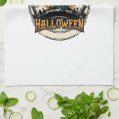 Linge De Cuisine Conception vectorielle de maison hantée Halloween (Plié)