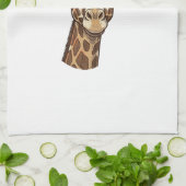 Linge De Cuisine Conception vectorielle de tête de girafe gravée vi (Plié)