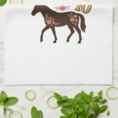 Linge De Cuisine Conception vectorielle florale de cheval 10 pour f (Plié)