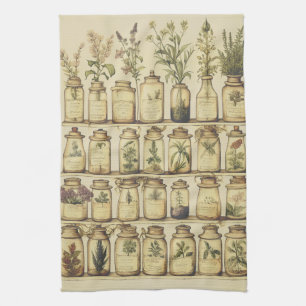 Linge De Cuisine Conception vintage de plantes