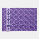 Linge De Cuisine Conception Violet Halloween, Chic Crâne Motif LV (Horizontal)