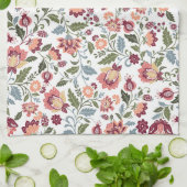Linge De Cuisine Conceptions de feuilles et de fleurs botaniques vi (Plié)