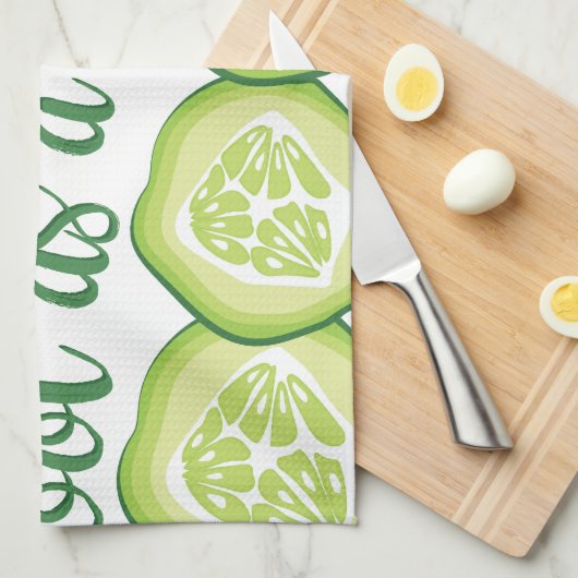 Linge De Cuisine Concombre cool (Quart Plié)