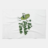 Linge De Cuisine Concombre drôle jouant au pickleball (Horizontal)