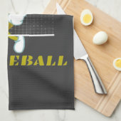 Linge De Cuisine Concombre Drôle Jouant Pickleball (Quart Plié)
