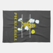 Linge De Cuisine Concombre Drôle Jouant Pickleball (Horizontal)
