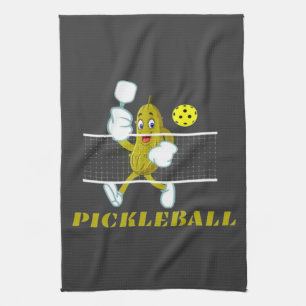 Linge De Cuisine Concombre Drôle Jouant Pickleball