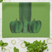 Linge De Cuisine Concombre Et Poivrons (Plié)