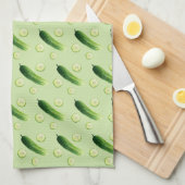 Linge De Cuisine Concombres, canettes, légumes verts (Quart Plié)