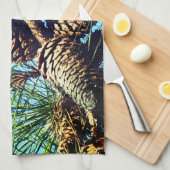 Linge De Cuisine Cône de pin décoratif (Quart Plié)