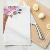 Linge De Cuisine Cône rose Sakura crème glacée gaufre (Quart Plié)