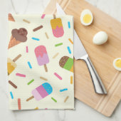 Linge De Cuisine cônes de crème glacée et popsicles nom personnalis (Quart Plié)