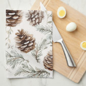 Linge De Cuisine Cones de pin de Noël (Quart Plié)