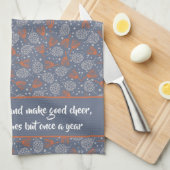 Linge De Cuisine Cônes de pin et branches dessinés à la main (Quart Plié)