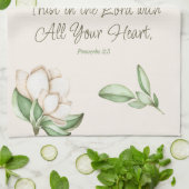 Linge De Cuisine Confiance dans le Seigneur Élégant Bible Verse Bot (Plié)