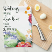 Linge De Cuisine Confiance dans le Seigneur floral (Quart Plié)