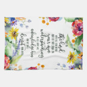Linge De Cuisine Confiance dans le Seigneur floral (Horizontal)