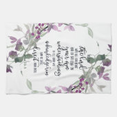 Linge De Cuisine Confiance dans le Seigneur floral (Horizontal)