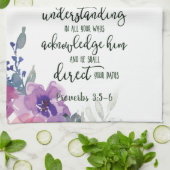 Linge De Cuisine Confiance dans le Seigneur floral (Plié)