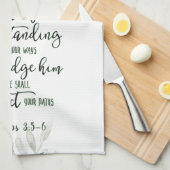 Linge De Cuisine Confiance dans le Seigneur floral (Quart Plié)