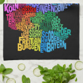 Linge De Cuisine Configuration de texte de carte de l'Allemagne (Plié)