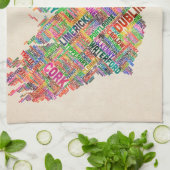 Linge De Cuisine Configuration de texte de ville de l'Irlande Eire (Plié)