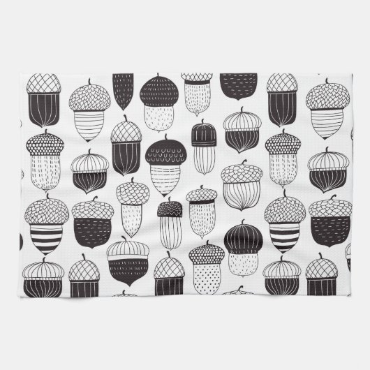 Linge De Cuisine Conflit de Doodle motif d'automne (Horizontal)
