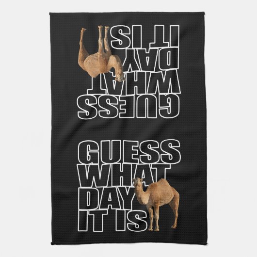 Linge De Cuisine Conjecture quel jour c'est chameau de journée en (Vertical)