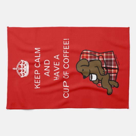 Linge De Cuisine Conservez le chocolat calme Labrador (Horizontal)