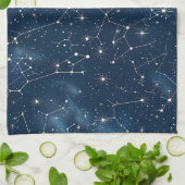 Linge De Cuisine Constellation céleste - Nuit étoilée (4) (Plié)