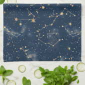 Linge De Cuisine Constellation céleste - Nuit étoilée (5) (Plié)