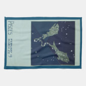 Linge De Cuisine Constellation du Poisson des Poissons Zodiaque Vin (Horizontal)