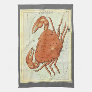 Linge De Cuisine Constellation Vintage du crabe cancéreux, miroir d