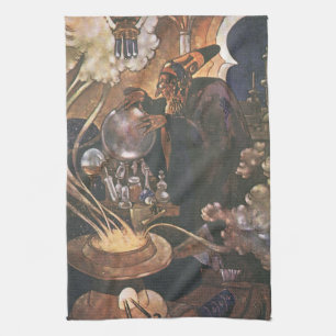Linge De Cuisine Conte de fées vintage, Aladdin et la lampe magique