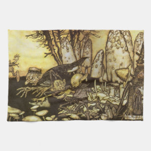 Linge De Cuisine Conte de fées vintage, bande d'ouvriers par Rackha