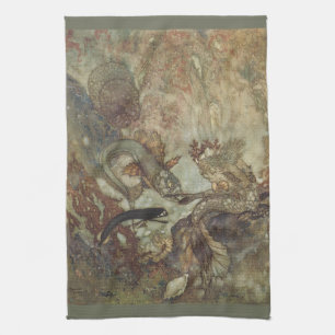 Linge De Cuisine Conte de fées vintage, La Sirène par Edmund Dulac