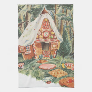 Linge De Cuisine Conte de fées vintage, Maison en bonbons de Hansel