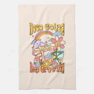 Linge De Cuisine Continuer, continuer à croître - Champignons et fl