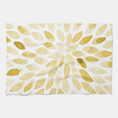 Linge De Cuisine Contours de brosse jaune aquarelle (Horizontal)