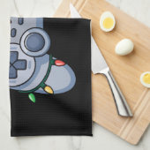 Linge De Cuisine Contrôleur de jeu vidéo Noël Santa Hat Gamer (Quart Plié)