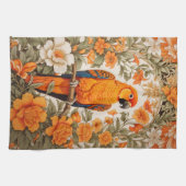 Linge De Cuisine Conure Soleil Magnifique Inspiré de William Morris (Horizontal)